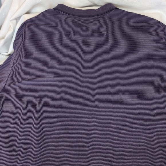 Tommy Bahama Purple Polo Shirt with Stripes - Picture 3 of 3